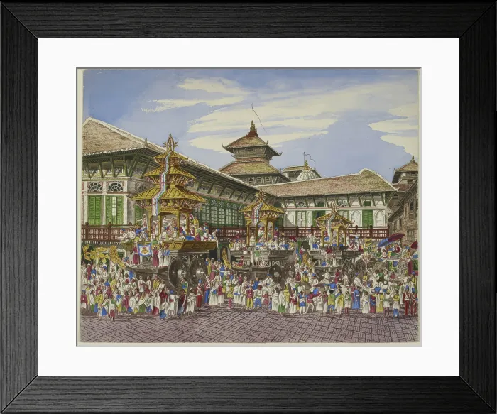 Framed Print : The Kumari Jatra, 1850-1863. Creator: Unknown Framed Print : The Kumari Jatra, 1850-1863. Creator: Unknown