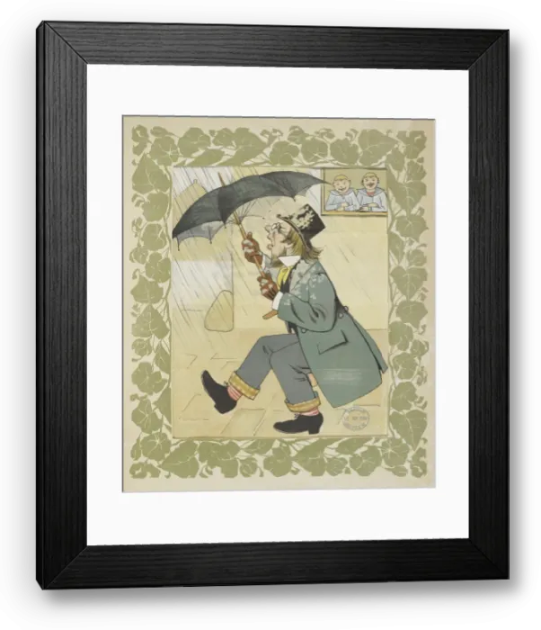 Framed Print : Practical joke, 1900. Creator: Lothar Meggendorfer Framed Print : Practical joke, 1900. Creator: Lothar Meggendorfer
