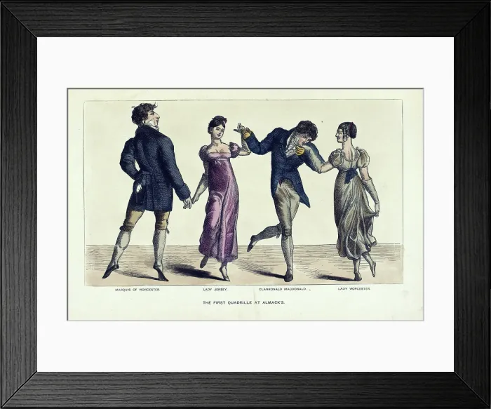 Framed Print : The first quadrille at Almack's, 1892. Creator: Joseph Grego. The first quadrille at Almack's, 1892. Creator: Joseph Grego Framed Print : The first quadrille at Almack's, 1892. Creator: Joseph Grego. The first quadrille at Almack's, 1892. Creator: Joseph Grego
