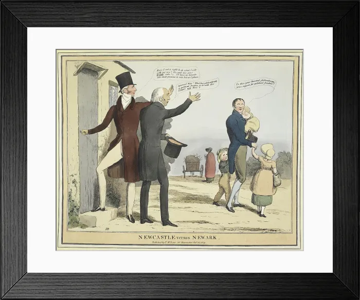 Framed Print : Newcastle verses Newark, 1829-1843. Creator: John Doyle. Newcastle verses Newark, 1829-1843. Creator: John Doyle Framed Print : Newcastle verses Newark, 1829-1843. Creator: John Doyle. Newcastle verses Newark, 1829-1843. Creator: John Doyle