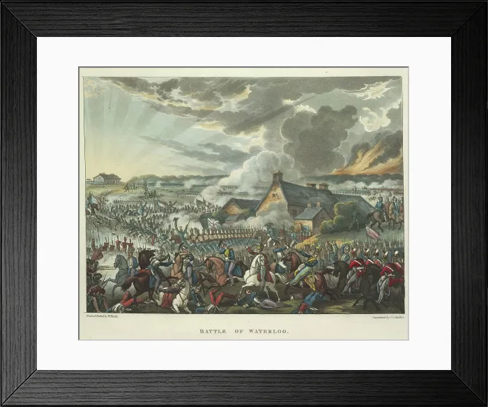 Framed Print : The Battle of Waterloo, June 18th 1815, (1819). Creator: William Heath Framed Print : The Battle of Waterloo, June 18th 1815, (1819). Creator: William Heath
