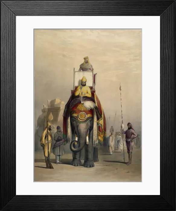Framed Print : The Rajah of Putteealla, 1844. Creator: Emily Eden Framed Print : The Rajah of Putteealla, 1844. Creator: Emily Eden