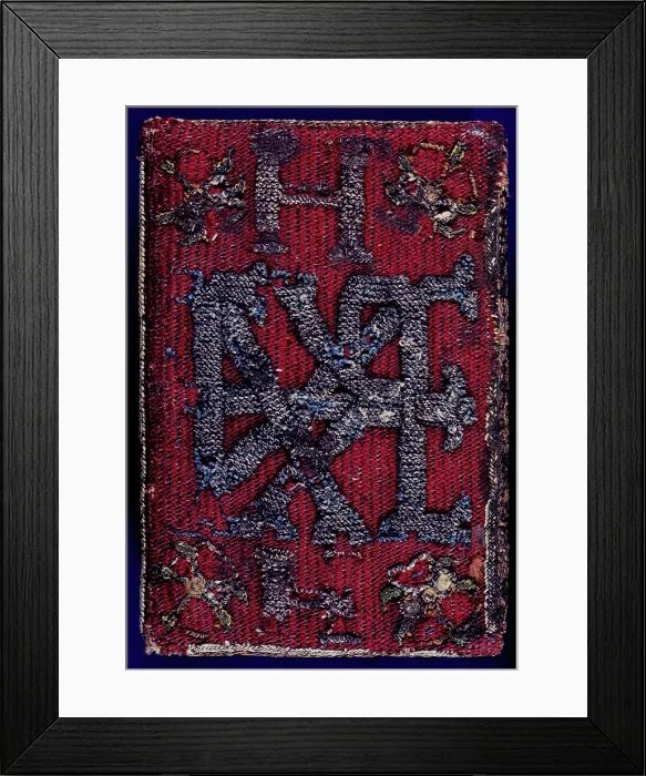 Framed Print : Embroidered back cover of prayer book, 1545. Creator: Unknown