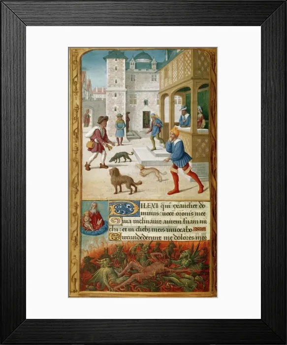 Framed Print : Dives and Lazarus, c1500. Creator: Jean Poyet Framed Print : Dives and Lazarus, c1500. Creator: Jean Poyet