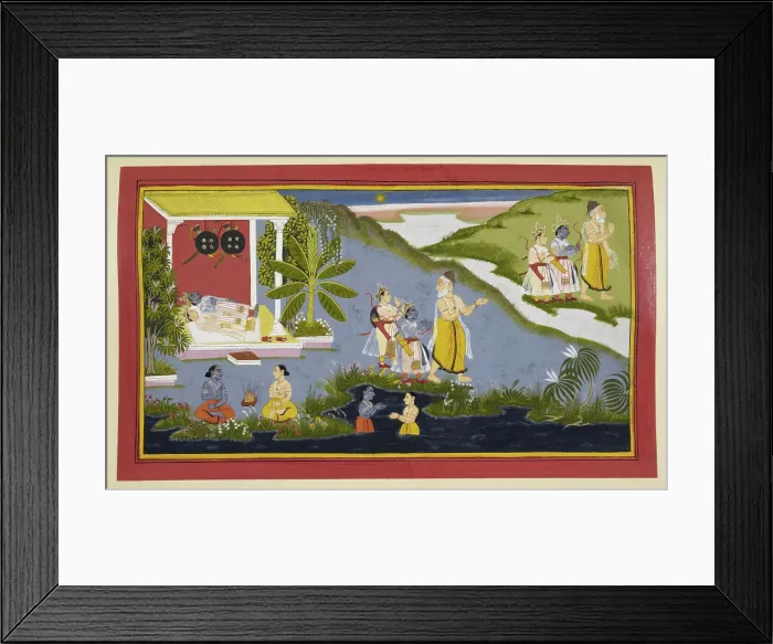 Framed Print : Crossing the Ganges, 1712. Creator: Unknown Framed Print : Crossing the Ganges, 1712. Creator: Unknown