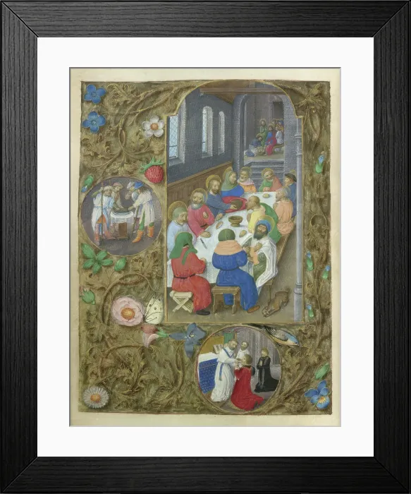 Framed Print : The Last Supper, c1495. Creator: Master of the Dresden Prayer Book Framed Print : The Last Supper, c1495. Creator: Master of the Dresden Prayer Book