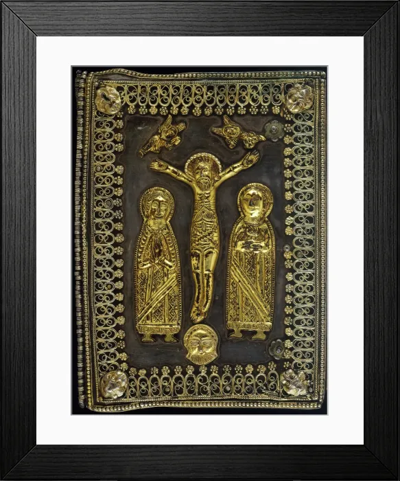 Framed Print : Silver gilt binding from a manuscript of the Four Gospels, 1669. Creator: Unknown Framed Print : Silver gilt binding from a manuscript of the Four Gospels, 1669. Creator: Unknown