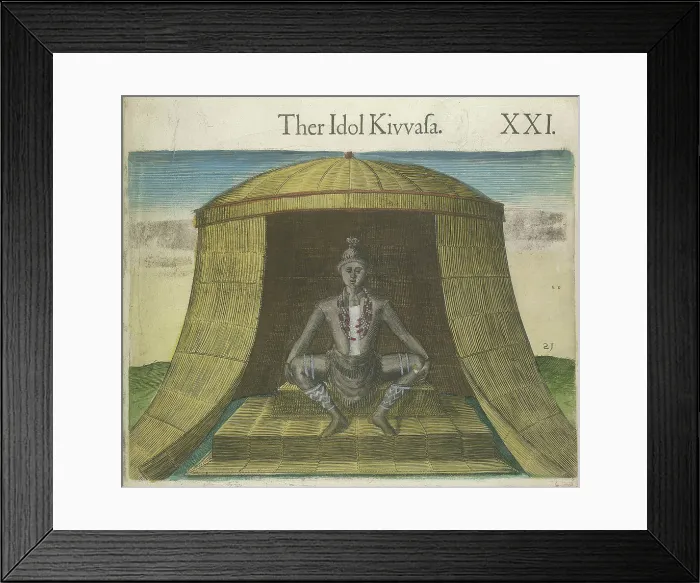 Framed Print : Ther Idol Kivvasa, (Kiwasa) 1618. Creator: Theodor de Bry Framed Print : Ther Idol Kivvasa, (Kiwasa) 1618. Creator: Theodor de Bry