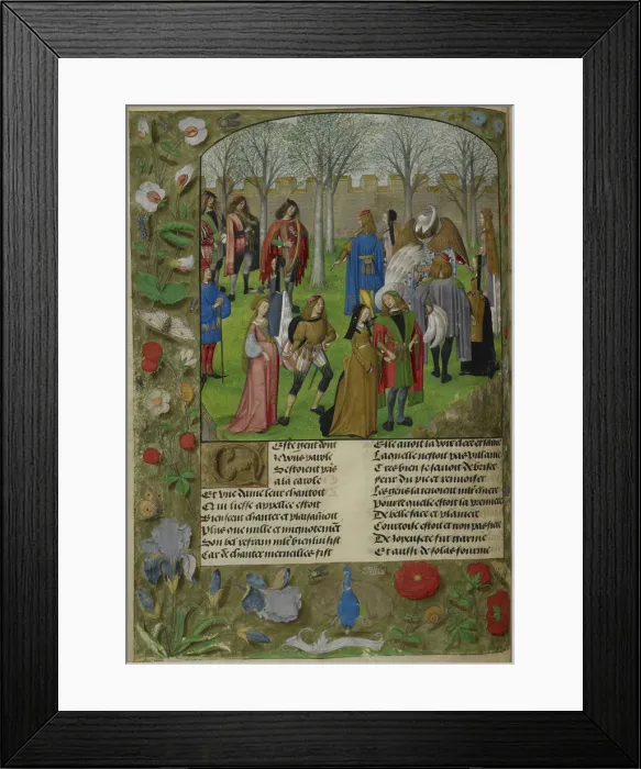 Framed Print : The Carolle in the Garden, 1490-1500. Creator: Unknown Framed Print : The Carolle in the Garden, 1490-1500. Creator: Unknown