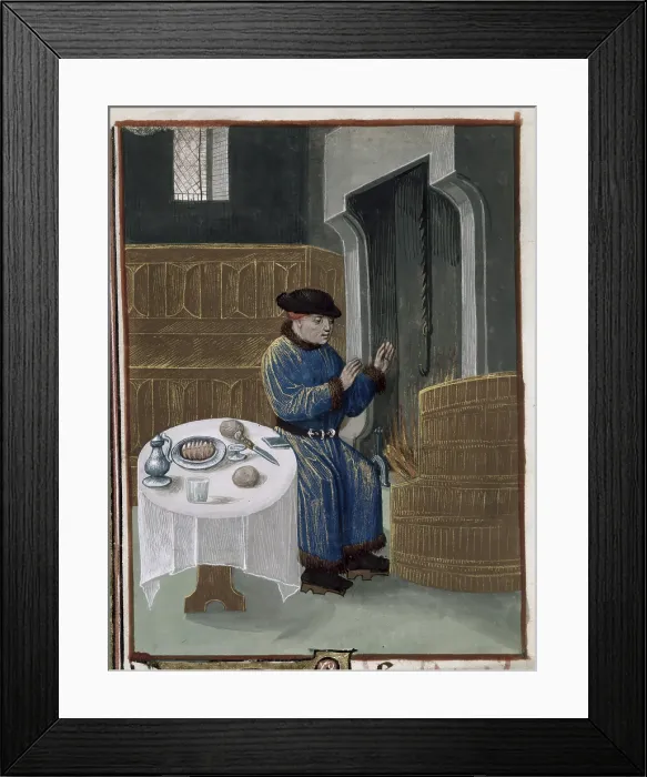 Framed Print : Winter scene indoors, 1473-1483? Creator: Unknown
