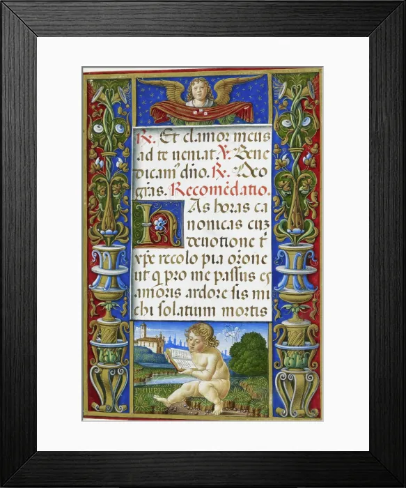 Framed Print : An angel holding dice on Christ's robe, and St. Philip represented as a putto, 1490-1520. Creator: Giovan Pietro Birago. An angel holding dice on Christ's robe, and St. Philip represented as a putto, 1490-1520. Creator: Giovan Pietro Birago Framed Print : An angel holding dice on Christ's robe, and St. Philip represented as a putto, 1490-1520. Creator: Giovan Pietro Birago. An angel holding dice on Christ's robe, and St. Philip represented as a putto, 1490-1520. Creator: Giovan Pietro Birago