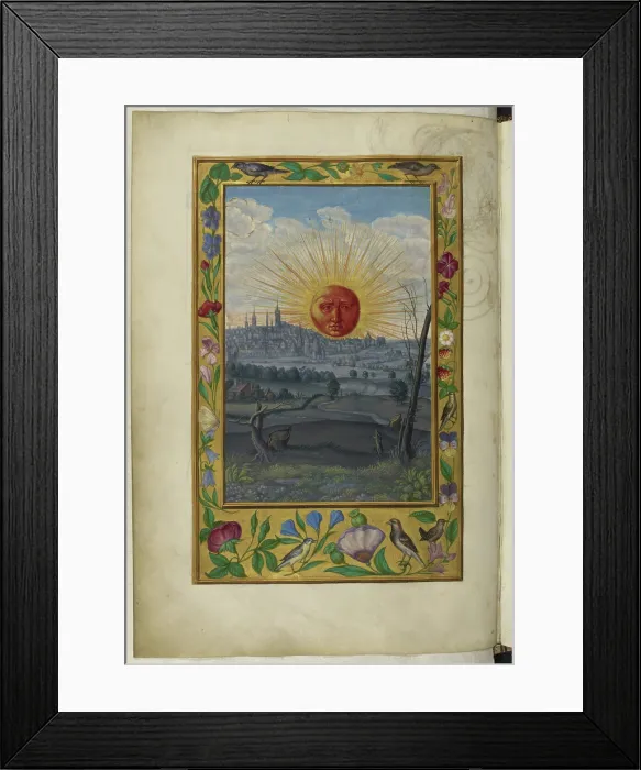 Framed Print : The Sun with a human face, 1582. Creator: Unknown Framed Print : The Sun with a human face, 1582. Creator: Unknown