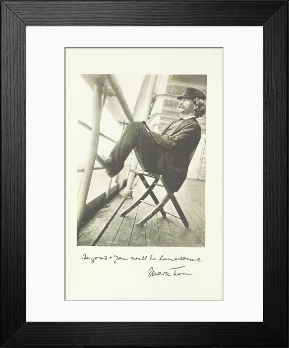 Framed Print : Mark Twain, 1897. Creator: Unknown Framed Print : Mark Twain, 1897. Creator: Unknown