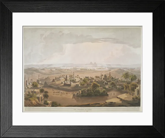 Framed Print : The Pyramids at Cairo, 1809. Creator: Henry Salt Framed Print : The Pyramids at Cairo, 1809. Creator: Henry Salt
