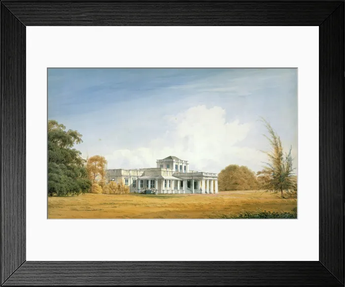 Framed Print : A European house in Madras, 1834. Creator: Justinian Gantz Framed Print : A European house in Madras, 1834. Creator: Justinian Gantz
