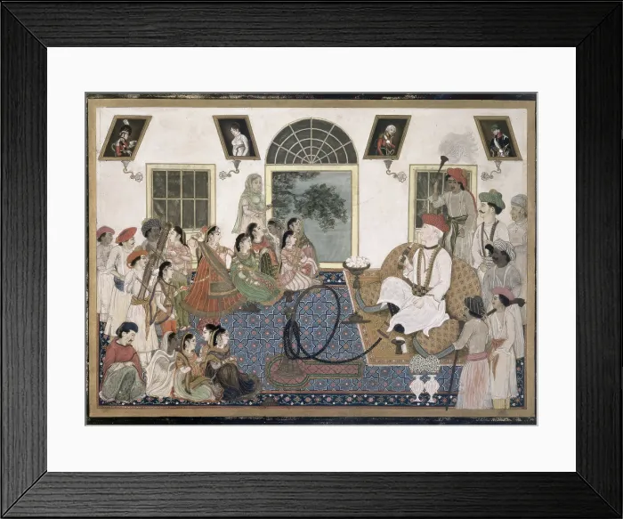 Framed Print : A European, probably Sir David Ochterlony (1758-1825), in Indian dress... c1820. Creator: Anon Framed Print : A European, probably Sir David Ochterlony (1758-1825), in Indian dress... c1820. Creator: Anon
