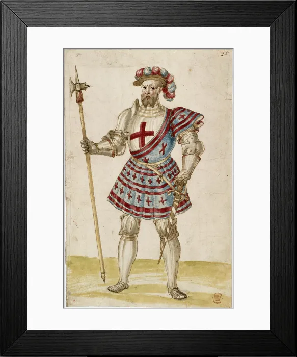 Framed Print : A knight with a pole-hammer, early 16th century. Creator: Unknown Framed Print : A knight with a pole-hammer, early 16th century. Creator: Unknown