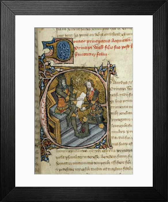 Framed Print : Black Prince receives Aquitaine, 1386-1399. Creator: Unknown Framed Print : Black Prince receives Aquitaine, 1386-1399. Creator: Unknown
