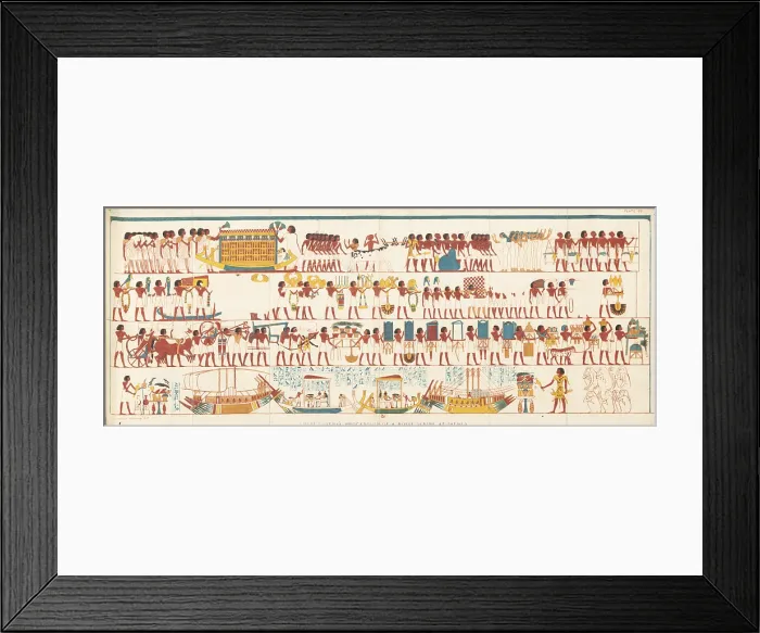 Framed Print : Great Funeral Procession of a Royal Scribe at Thebes, 1837. Creator: Unknown Framed Print : Great Funeral Procession of a Royal Scribe at Thebes, 1837. Creator: Unknown