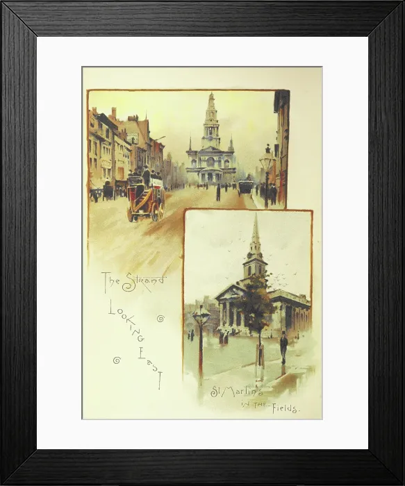 Framed Print : The Strand Looking East, and St Martin's in the Fields, 1892. Creator: Unknown. The Strand Looking East, and St Martin's in the Fields, 1892. Creator: Unknown Framed Print : The Strand Looking East, and St Martin's in the Fields, 1892. Creator: Unknown. The Strand Looking East, and St Martin's in the Fields, 1892. Creator: Unknown