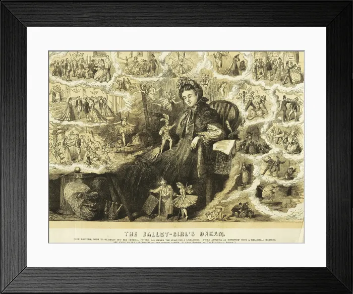 Framed Print : The Ballet-Girl's Dream, 1875. Creator: Unknown. The Ballet-Girl's Dream, 1875. Creator: Unknown Framed Print : The Ballet-Girl's Dream, 1875. Creator: Unknown. The Ballet-Girl's Dream, 1875. Creator: Unknown