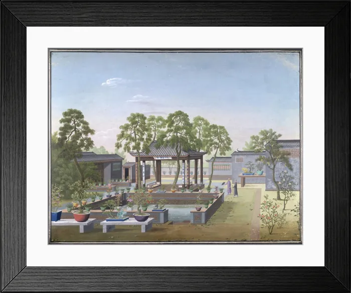 Framed Print : Chinese garden, 1800-1805. Creator: Unknown