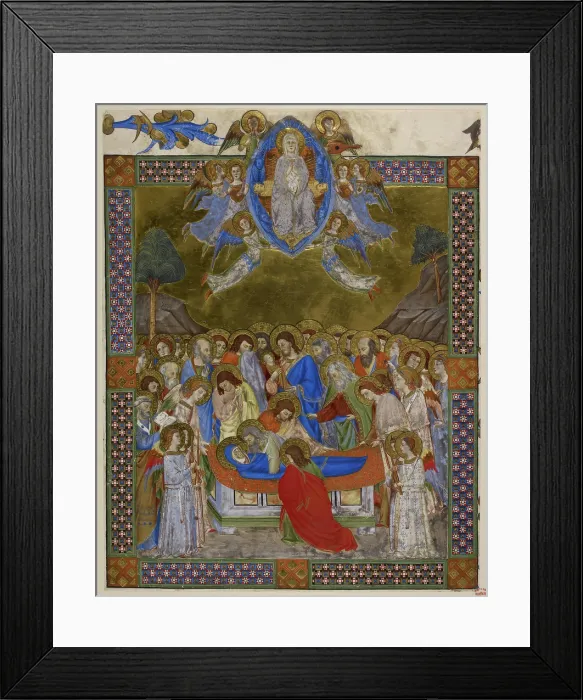 Framed Print : Dormition of the Virgin, c1400-1425. Creator: Unknown Framed Print : Dormition of the Virgin, c1400-1425. Creator: Unknown
