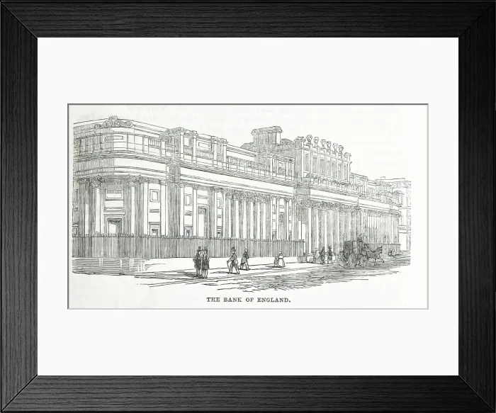Framed Print : The Bank of England, 1853. Creator: Unknown Framed Print : The Bank of England, 1853. Creator: Unknown