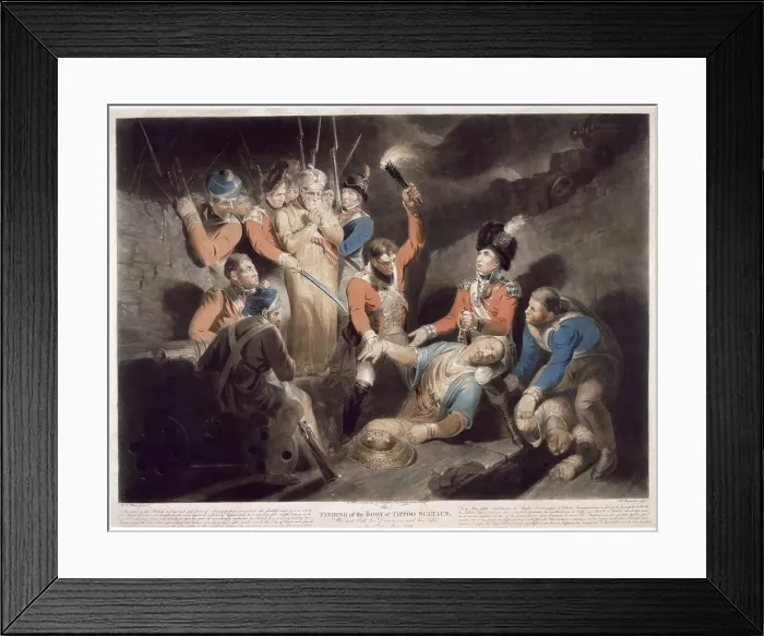 Framed Print : Finding of the Body of Tippoo Sultan... 1799, (1800). Creator: Samuel William Reynolds Framed Print : Finding of the Body of Tippoo Sultan... 1799, (1800). Creator: Samuel William Reynolds