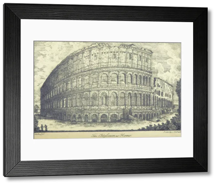 Framed Print : The Colosseum at Rome, 1821. Creator: J Baker Framed Print : The Colosseum at Rome, 1821. Creator: J Baker