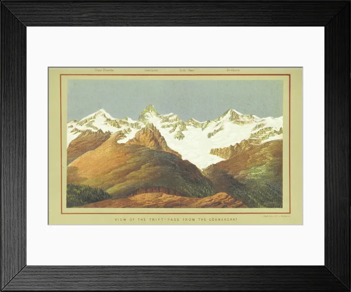 Framed Print : View of the Trift-Pass from the Gornergrat, 1859. Creator: Day & Son Framed Print : View of the Trift-Pass from the Gornergrat, 1859. Creator: Day & Son