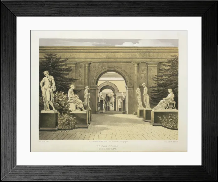 Framed Print : Roman Court, 1854. Creator: Day & Son Framed Print : Roman Court, 1854. Creator: Day & Son