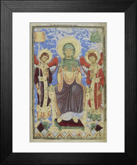 Framed Print : The Virgin enthroned, between two archangels, 1121-1161. Creator: Unknown Framed Print : The Virgin enthroned, between two archangels, 1121-1161. Creator: Unknown