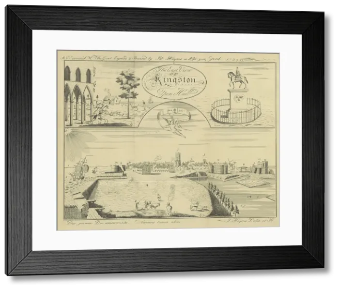 Framed Print : The East View of Kingston Upon Hull, 1735, (1869). Creator: Inigo Haynes Framed Print : The East View of Kingston Upon Hull, 1735, (1869). Creator: Inigo Haynes