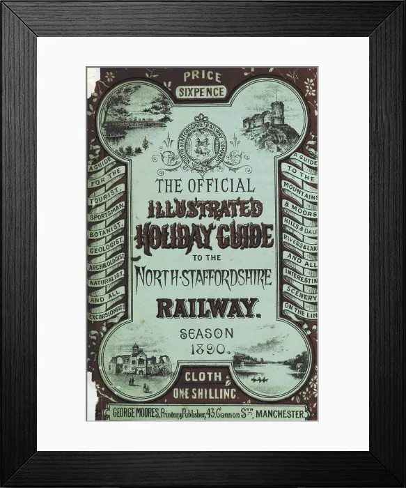 Framed Print : Title page, Guide to the North Staffordshire Railway, 1890. Creator: Unknown Framed Print : Title page, Guide to the North Staffordshire Railway, 1890. Creator: Unknown