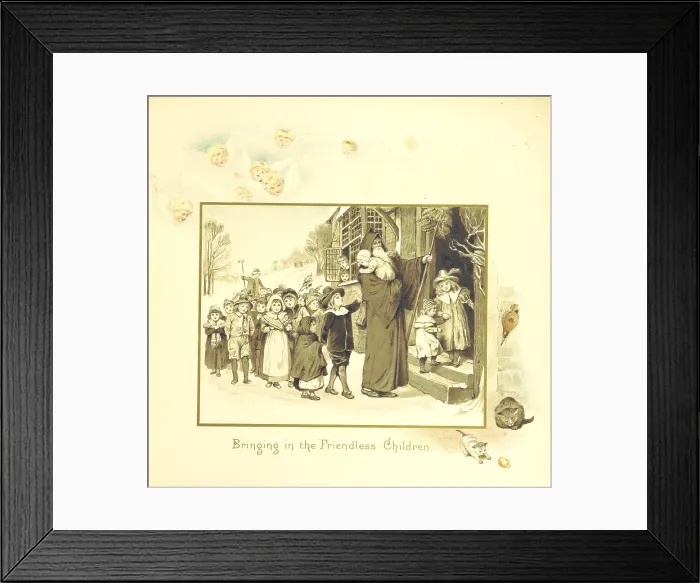 Framed Print : Bringing in the Friendless Children, 1894. Creator: Eliza F. Manning Framed Print : Bringing in the Friendless Children, 1894. Creator: Eliza F. Manning