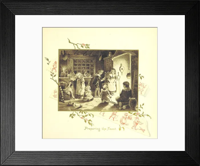 Framed Print : Preparing the Feast, 1894. Creator: Eliza F. Manning Framed Print : Preparing the Feast, 1894. Creator: Eliza F. Manning