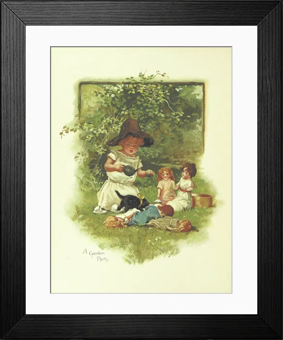 Framed Print : A Garden Party, 1889. Creator: Unknown Framed Print : A Garden Party, 1889. Creator: Unknown