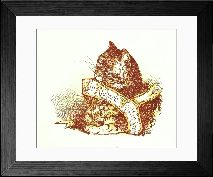 Framed Print : Dick Whittington's cat, 1880. Creator: Unknown. Dick Whittington's cat, 1880. Creator: Unknown Framed Print : Dick Whittington's cat, 1880. Creator: Unknown. Dick Whittington's cat, 1880. Creator: Unknown