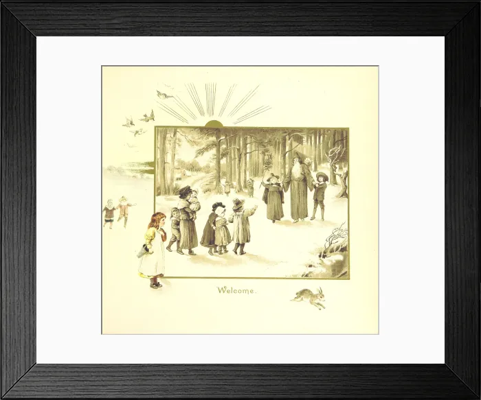 Framed Print : Welcome, 1894. Creator: Eliza F. Manning Framed Print : Welcome, 1894. Creator: Eliza F. Manning