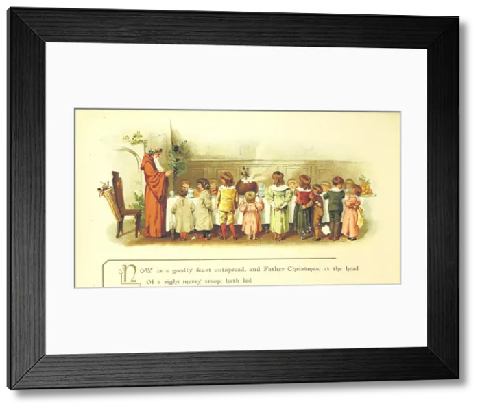 Framed Print : Now is a goodly feast outspread... 1894. Creator: Eliza F. Manning Framed Print : Now is a goodly feast outspread... 1894. Creator: Eliza F. Manning