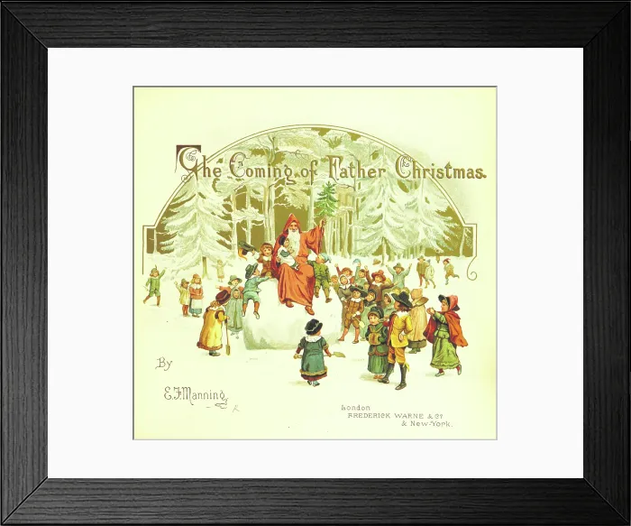 Framed Print : The Coming of Father Christmas, 1894. Creator: Eliza F. Manning Framed Print : The Coming of Father Christmas, 1894. Creator: Eliza F. Manning