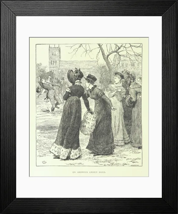 Framed Print : On Ardwick Green Pond, 1896. Creator: Hooper Framed Print : On Ardwick Green Pond, 1896. Creator: Hooper