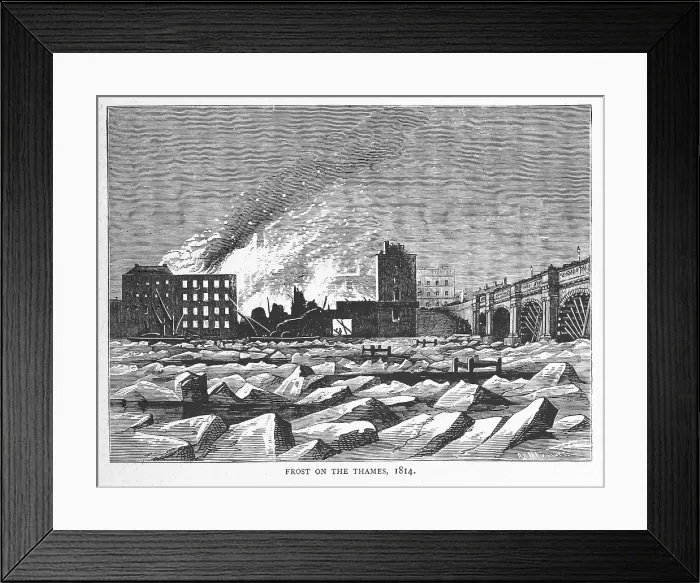 Framed Print : Frost on the Thames, 1814, (1897). Creator: Unknown Framed Print : Frost on the Thames, 1814, (1897). Creator: Unknown