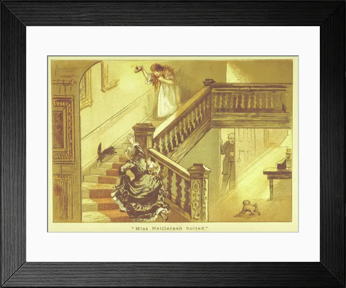 Framed Print : Miss Nettlerash bolted, 1884. Creator: Georgina Bowers Framed Print : Miss Nettlerash bolted, 1884. Creator: Georgina Bowers