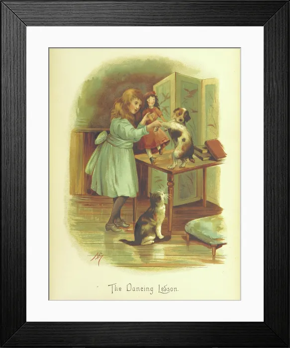 Framed Print : The Dancing Lesson, 1893. Creator: Fannie Moody Framed Print : The Dancing Lesson, 1893. Creator: Fannie Moody