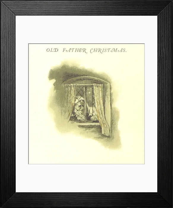 Framed Print : Old Father Christmas, Picture-Book, 1888. Creator: Lizzie Lawson Mack Framed Print : Old Father Christmas, Picture-Book, 1888. Creator: Lizzie Lawson Mack