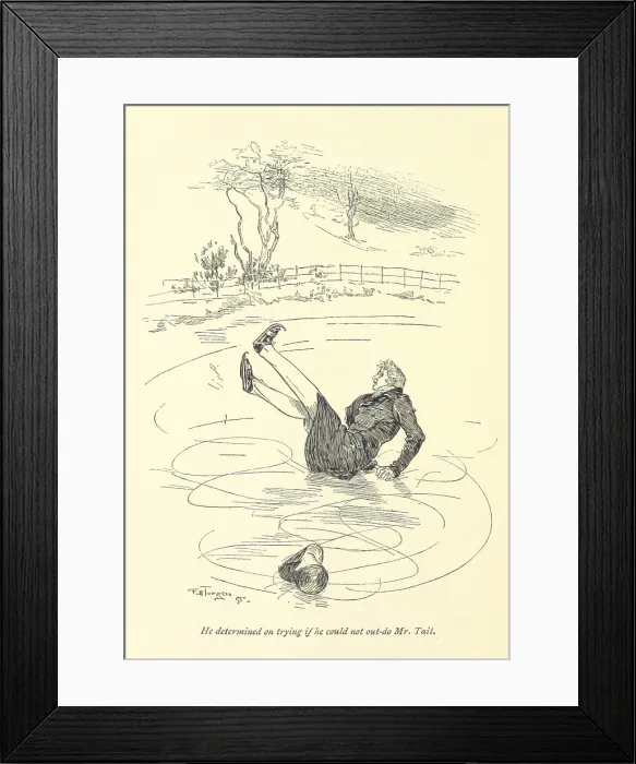 Framed Print : He determined on trying if he could not out-do Mr. Tait, 1896. Creator: Frederick Henry Townsend Framed Print : He determined on trying if he could not out-do Mr. Tait, 1896. Creator: Frederick Henry Townsend