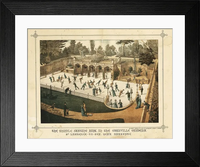 Framed Print : The Marble Skating Rink in the Granville Gardens, St Lawrence-on-Sea, near Ramsgate, c1882. Creator: Unknown Framed Print : The Marble Skating Rink in the Granville Gardens, St Lawrence-on-Sea, near Ramsgate, c1882. Creator: Unknown