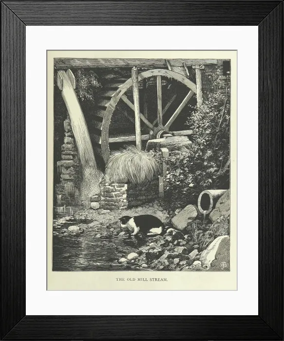 Framed Print : The Old Mill Stream, 1879. Creator: Unknown Framed Print : The Old Mill Stream, 1879. Creator: Unknown